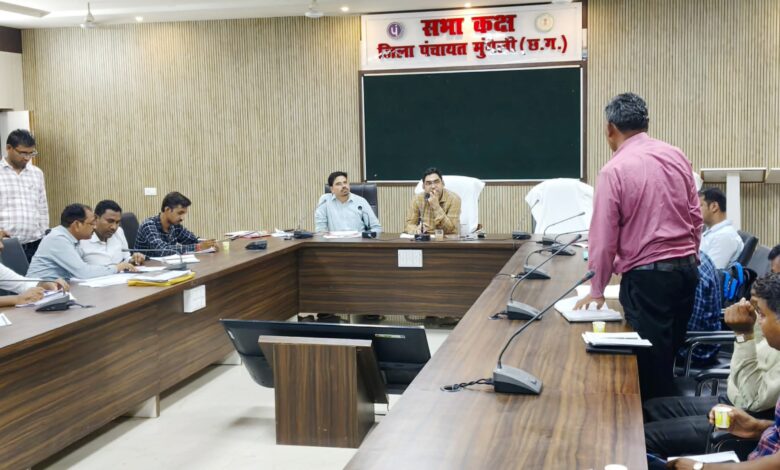 पीएम जनमन अंतर्गत आवास निर्माण की प्रगति की जिला पंचायत सीईओ ने की समीक्षा